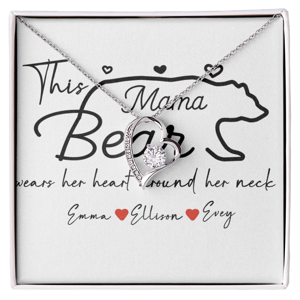 Personalized Mama Bear Forever Love Necklace
