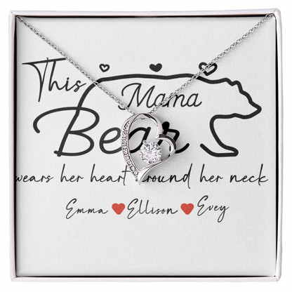 Personalized Mama Bear Forever Love Necklace