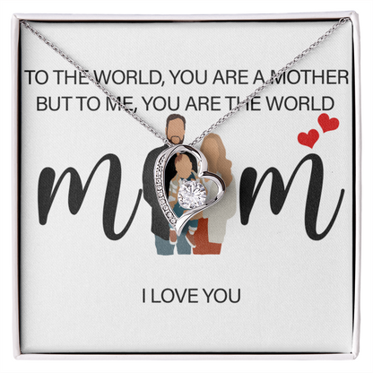Personalized Mom I Love You Forever Love Necklace