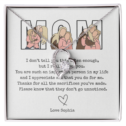 Personalized Mom Forever Love Necklace