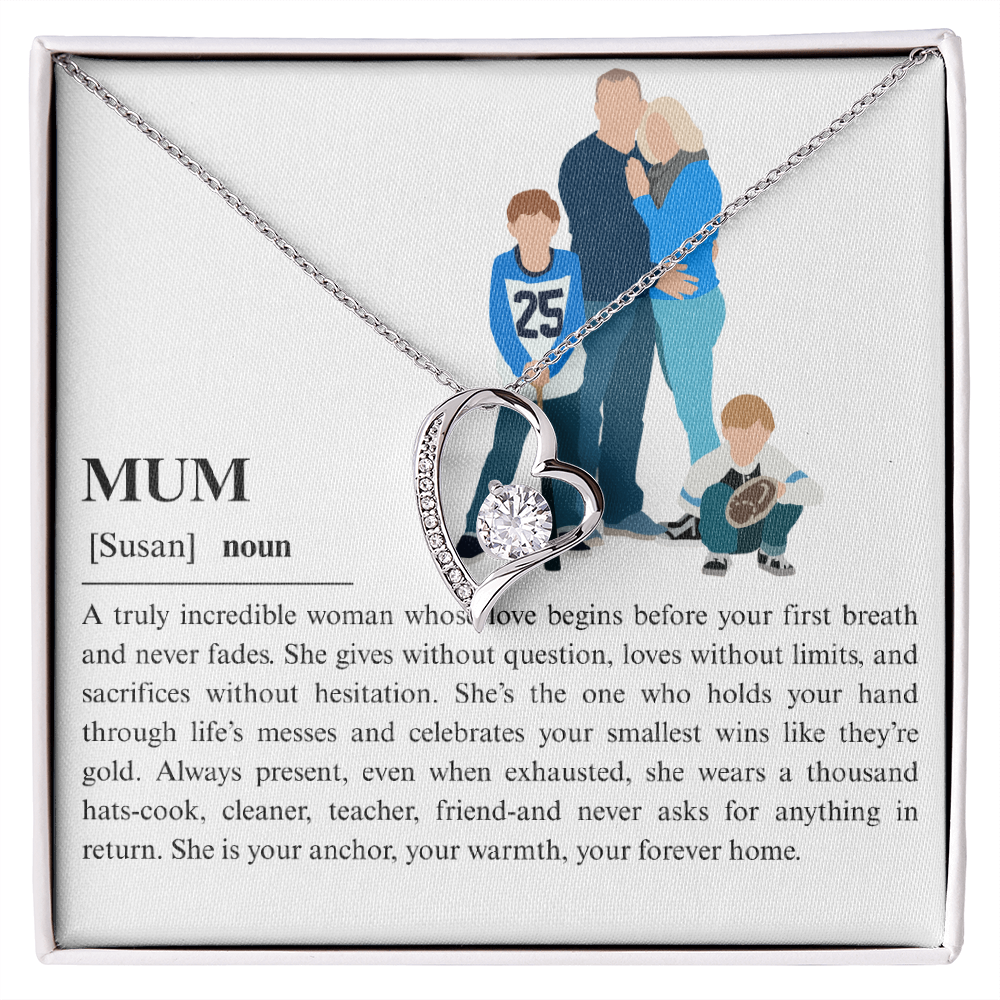 Personalized Mum Forever Love Necklace