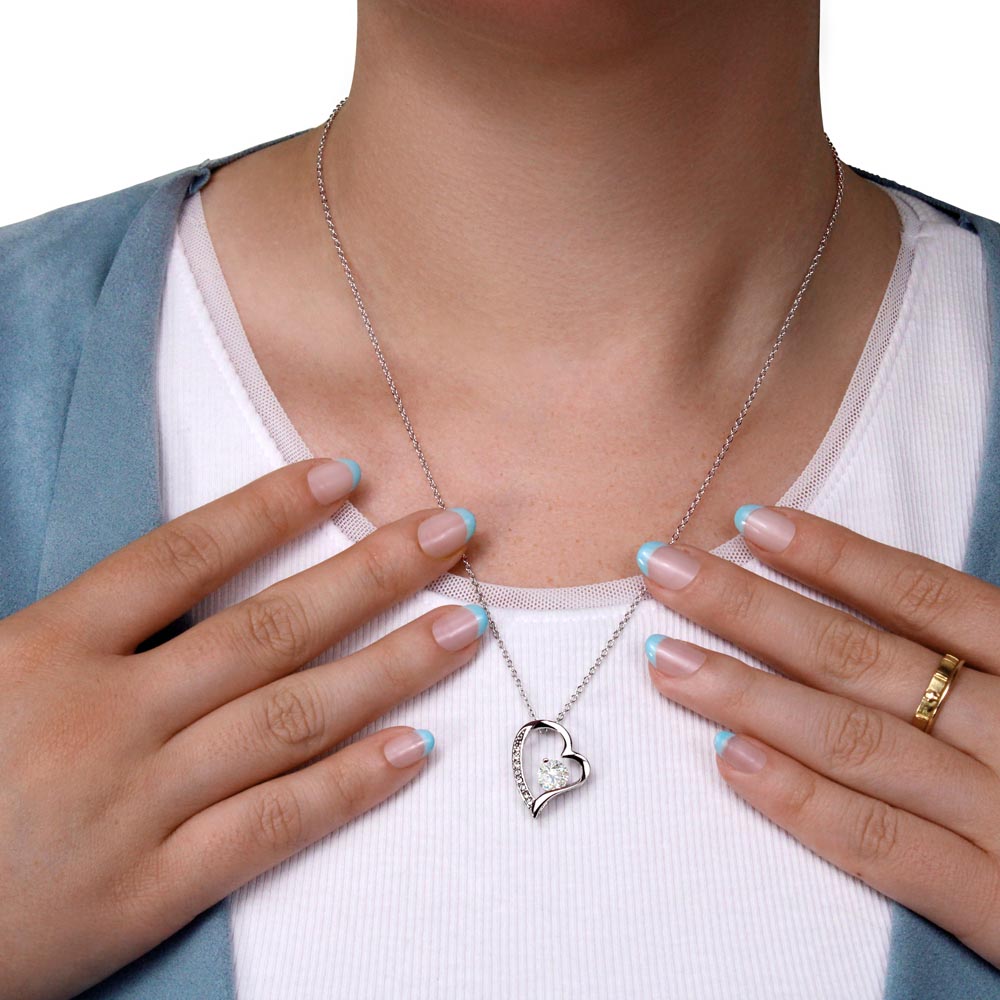 Personalized Mom I Love You Forever Love Necklace