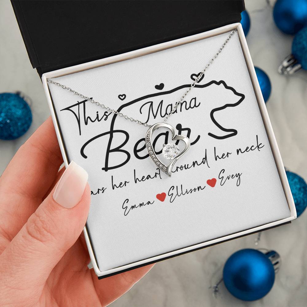 Personalized Mama Bear Forever Love Necklace