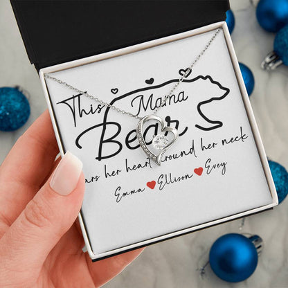 Personalized Mama Bear Forever Love Necklace