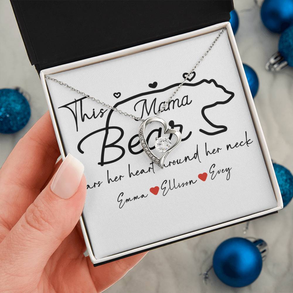 Personalized Mama Bear Forever Love Necklace