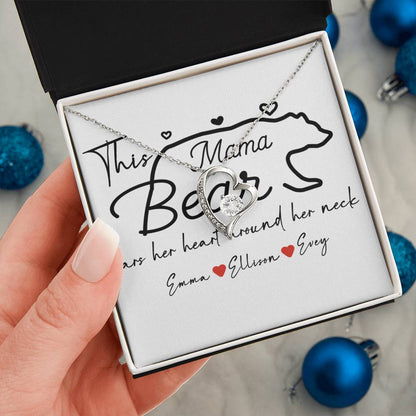 Personalized Mama Bear Forever Love Necklace