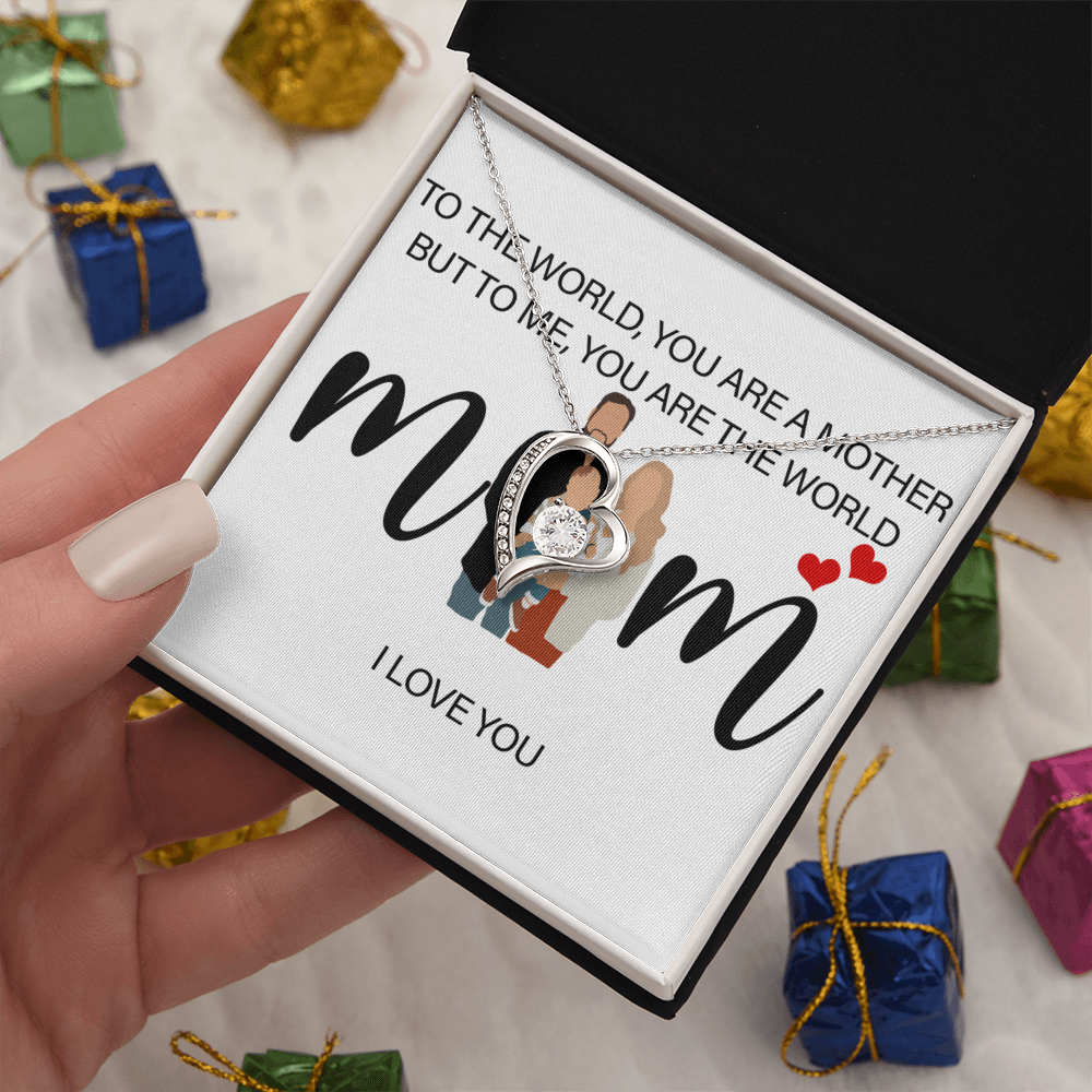 Personalized Mom I Love You Forever Love Necklace