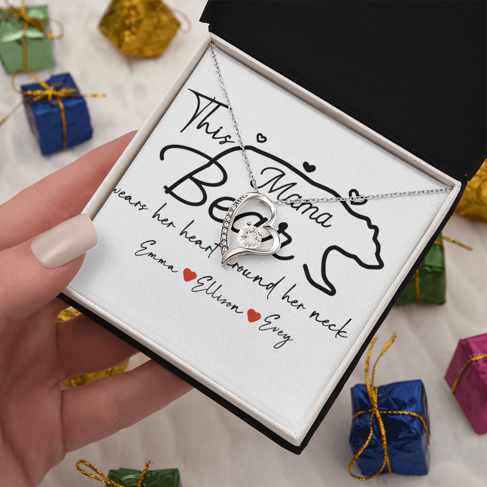Personalized Mama Bear Forever Love Necklace