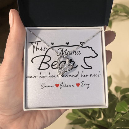 Personalized Mama Bear Forever Love Necklace