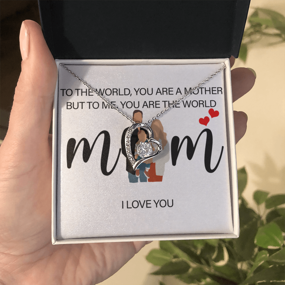 Personalized Mom I Love You Forever Love Necklace