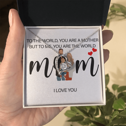 Personalized Mom I Love You Forever Love Necklace