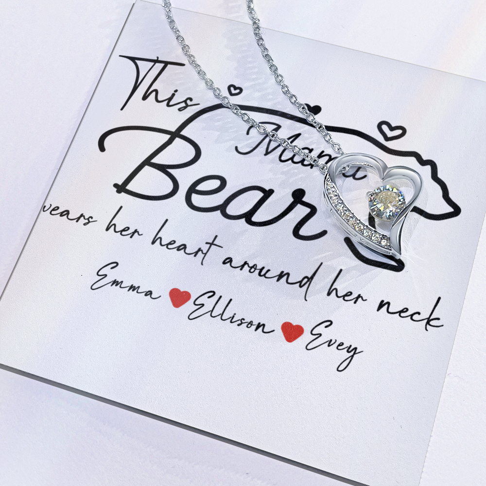 Personalized Mama Bear Forever Love Necklace