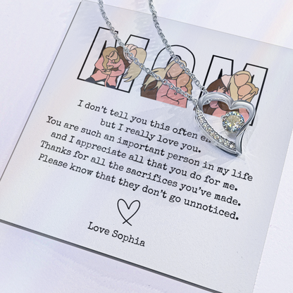 Personalized Mom Forever Love Necklace