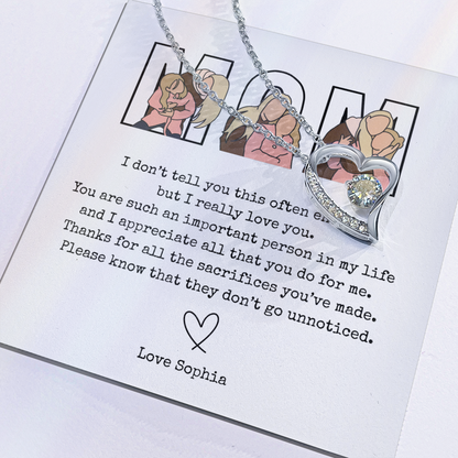 Personalized Mom Forever Love Necklace