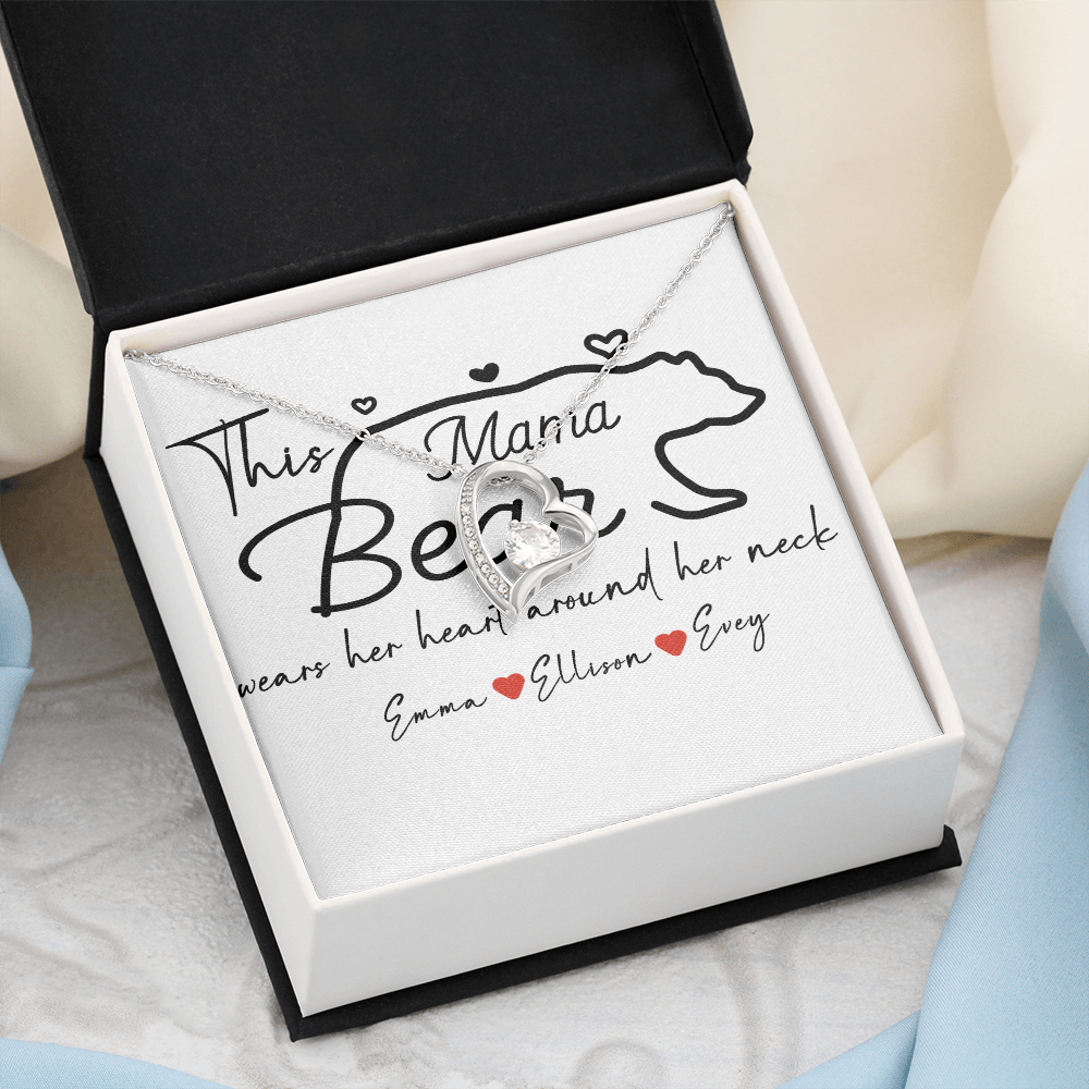 Personalized Mama Bear Forever Love Necklace