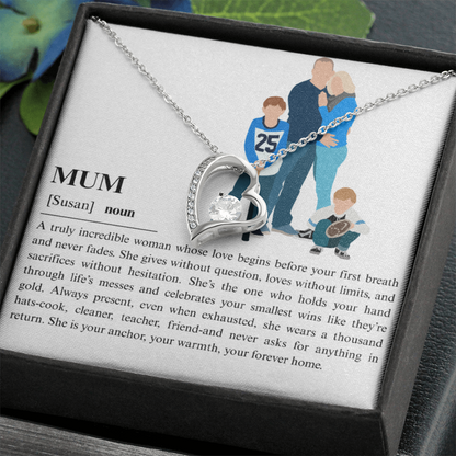 Personalized Mum Forever Love Necklace