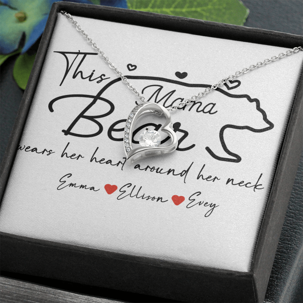 Personalized Mama Bear Forever Love Necklace