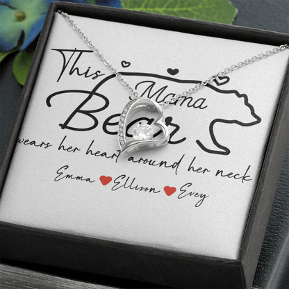 Personalized Mama Bear Forever Love Necklace