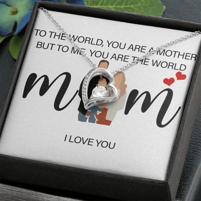 Personalized Mom I Love You Forever Love Necklace