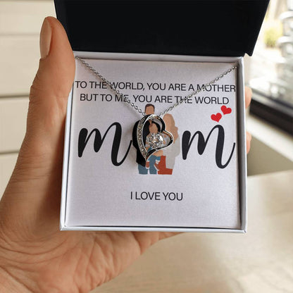 Personalized Mom I Love You Forever Love Necklace