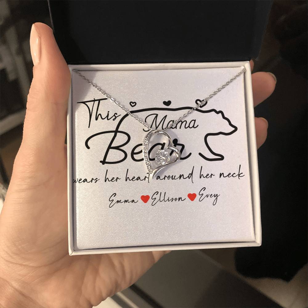 Personalized Mama Bear Forever Love Necklace