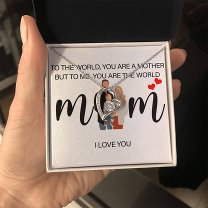 Personalized Mom I Love You Forever Love Necklace