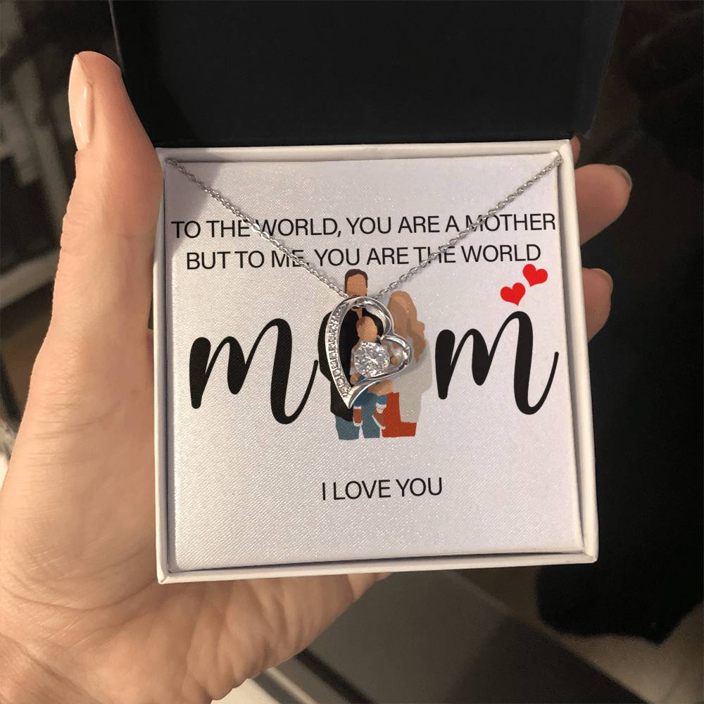 Personalized Mom I Love You Forever Love Necklace