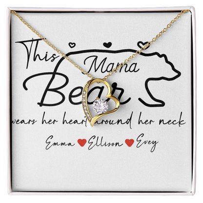 Personalized Mama Bear Forever Love Necklace