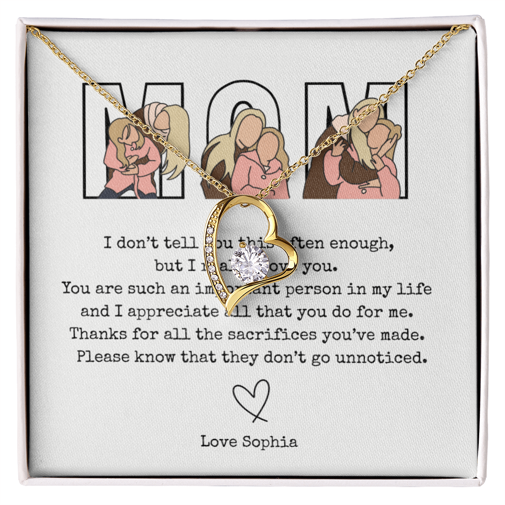 Personalized Mom Forever Love Necklace