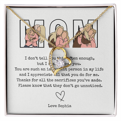 Personalized Mom Forever Love Necklace