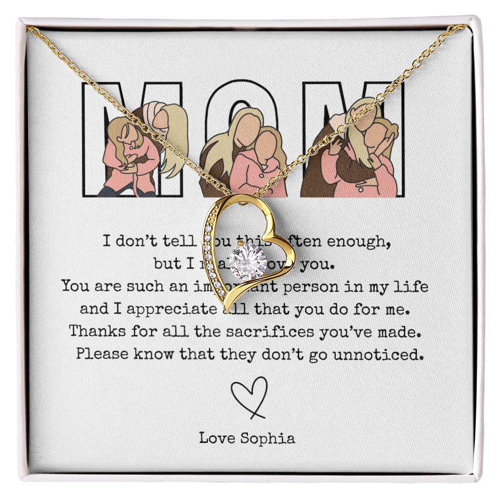 Personalized Mom Forever Love Necklace