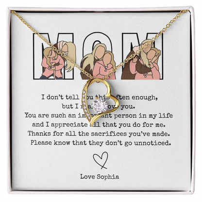 Personalized Mom Forever Love Necklace