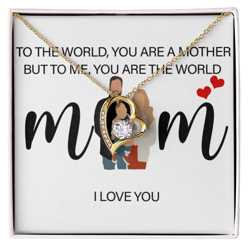 Personalized Mom I Love You Forever Love Necklace