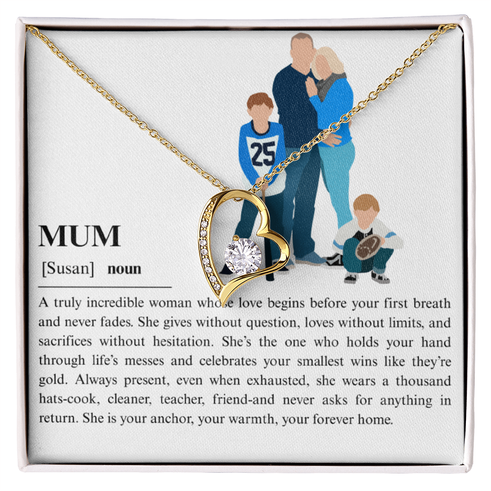Personalized Mum Forever Love Necklace