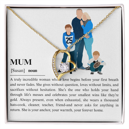 Personalized Mum Forever Love Necklace