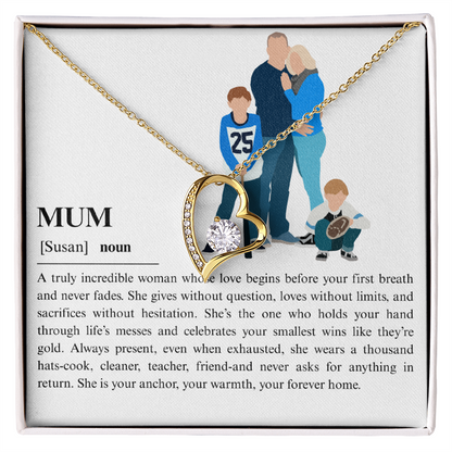 Personalized Mum Forever Love Necklace