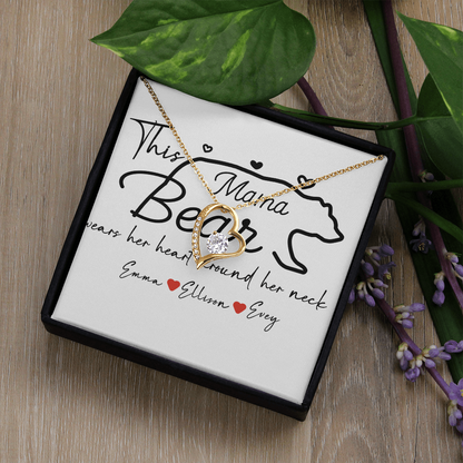 Personalized Mama Bear Forever Love Necklace