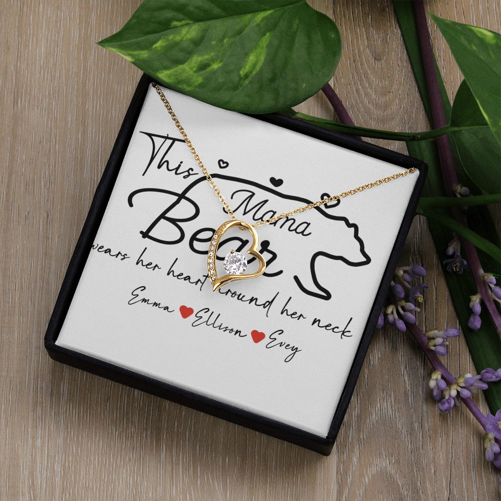 Personalized Mama Bear Forever Love Necklace