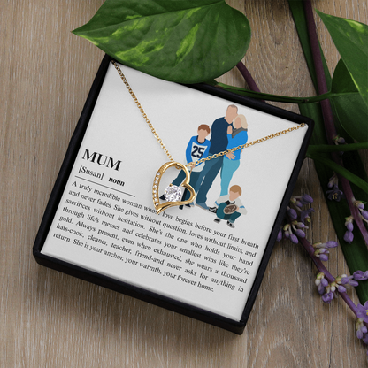 Personalized Mum Forever Love Necklace