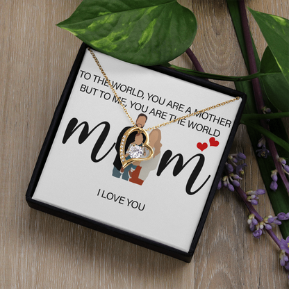 Personalized Mom I Love You Forever Love Necklace