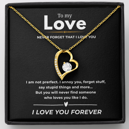 To My Love  Forever Love Necklace