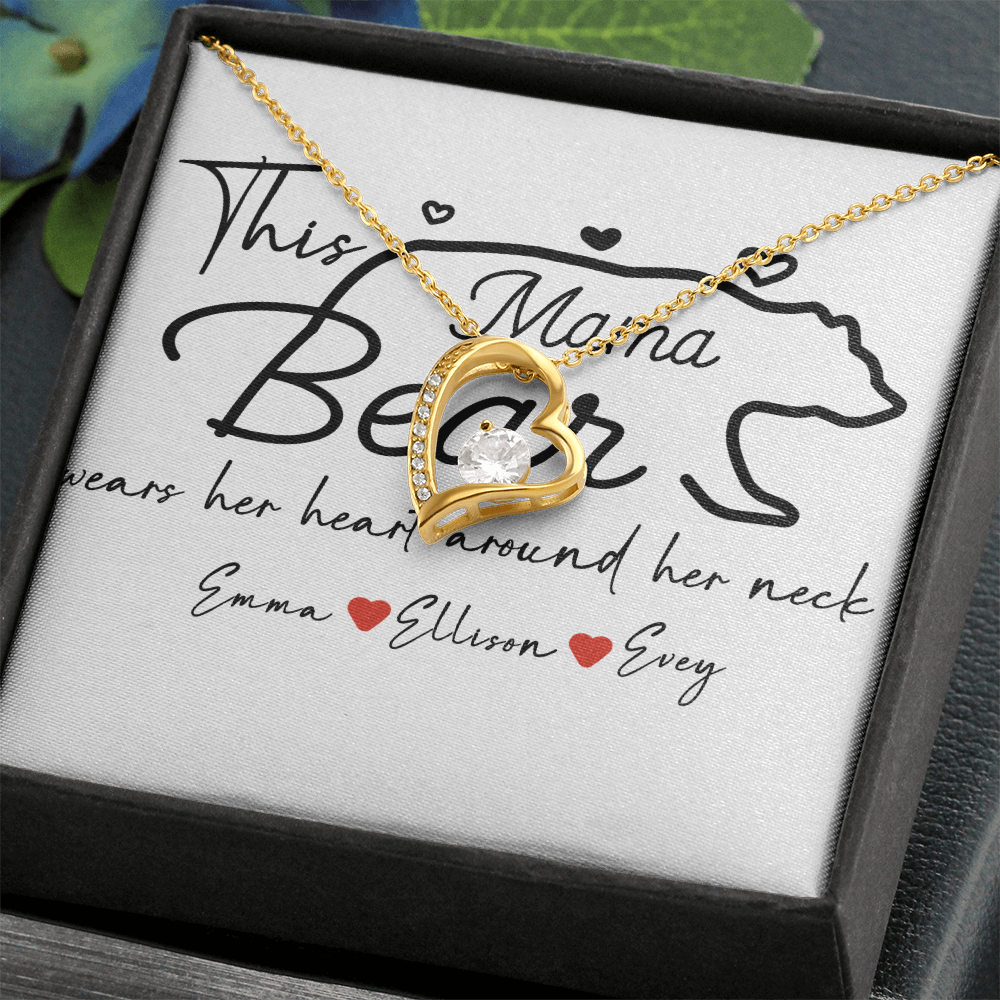 Personalized Mama Bear Forever Love Necklace