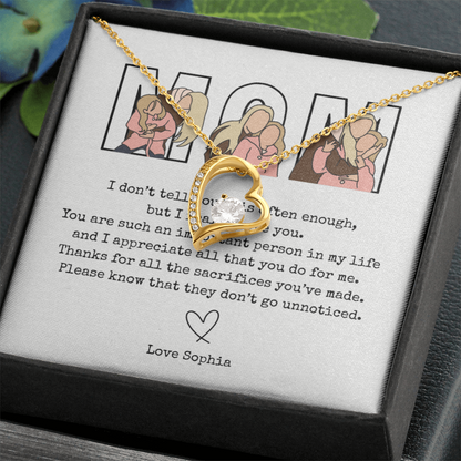 Personalized Mom Forever Love Necklace