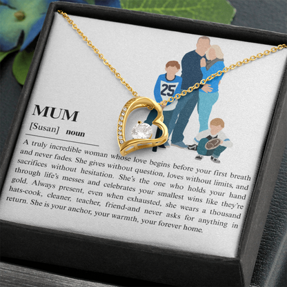Personalized Mum Forever Love Necklace