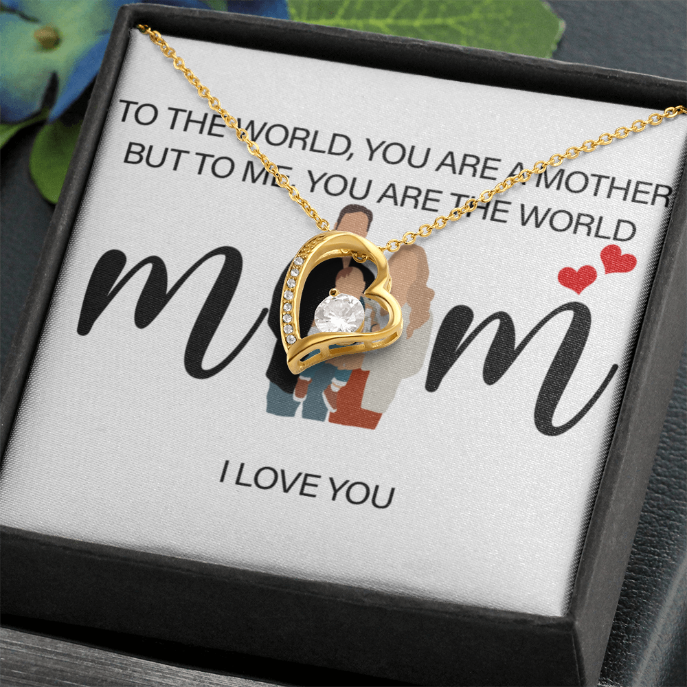Personalized Mom I Love You Forever Love Necklace