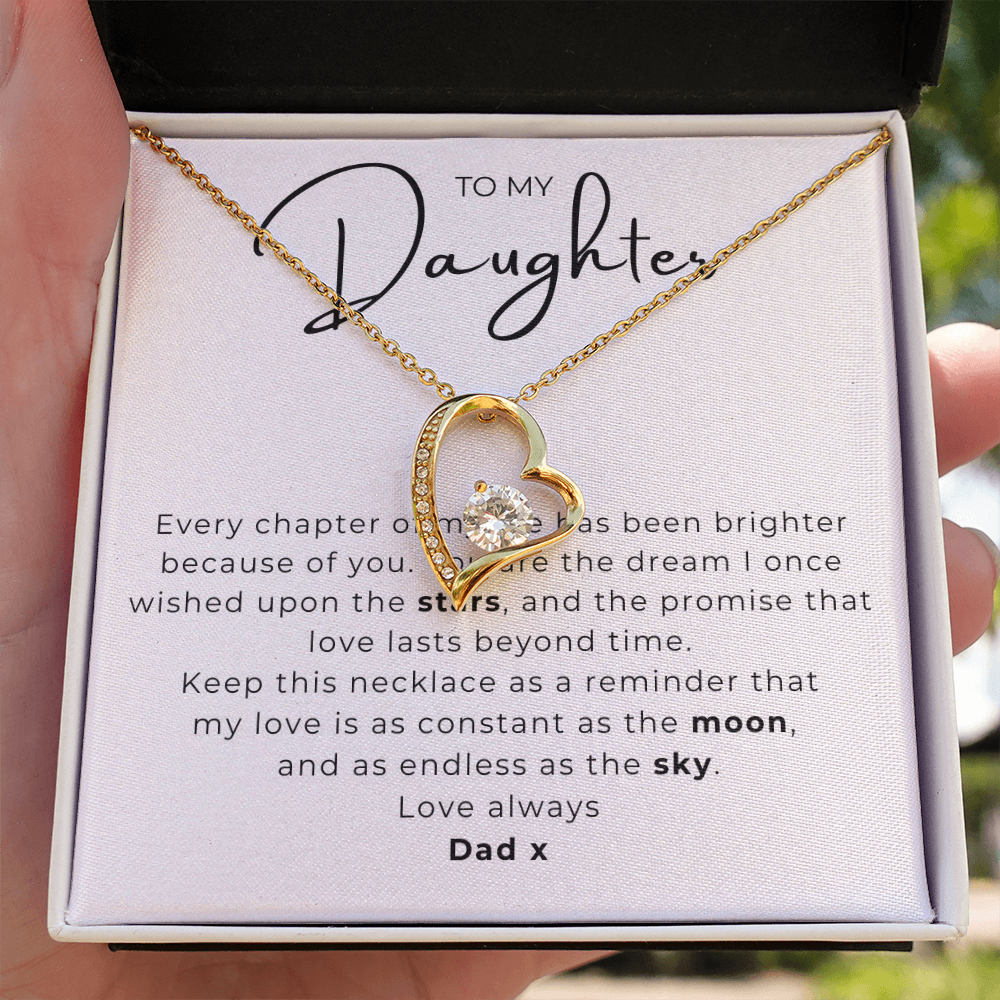 To My Daughter  Forever Love Necklace