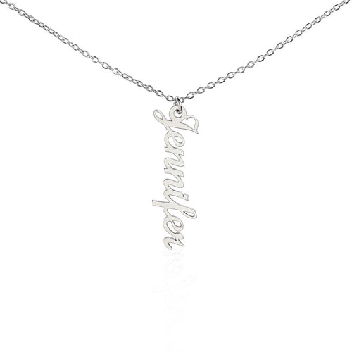 Non-Message Card Multi Vertical Name Necklace