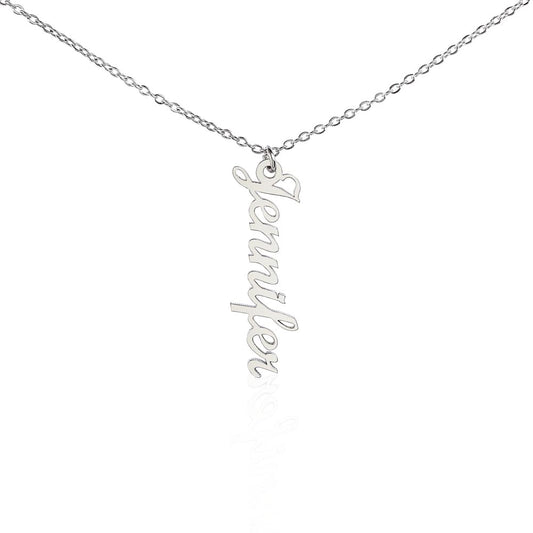 Non-Message Card Multi Vertical Name Necklace