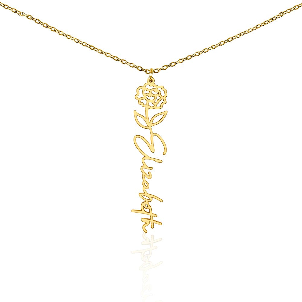Non-Message Card Flower Name Necklace