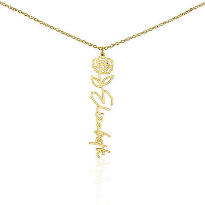 Non-Message Card Flower Name Necklace